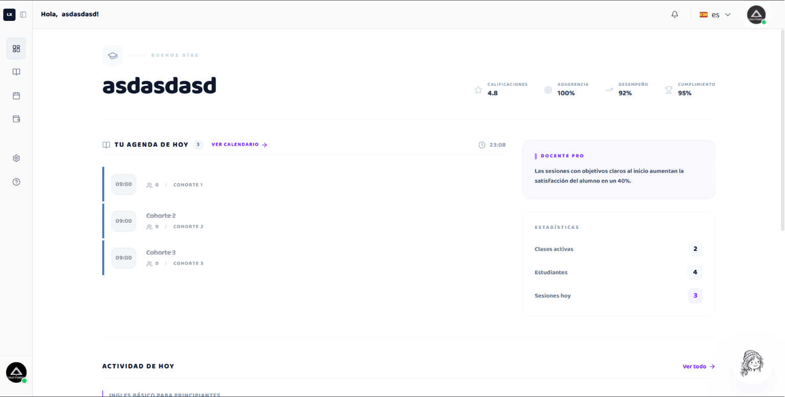 LXcool Real App Dashboard